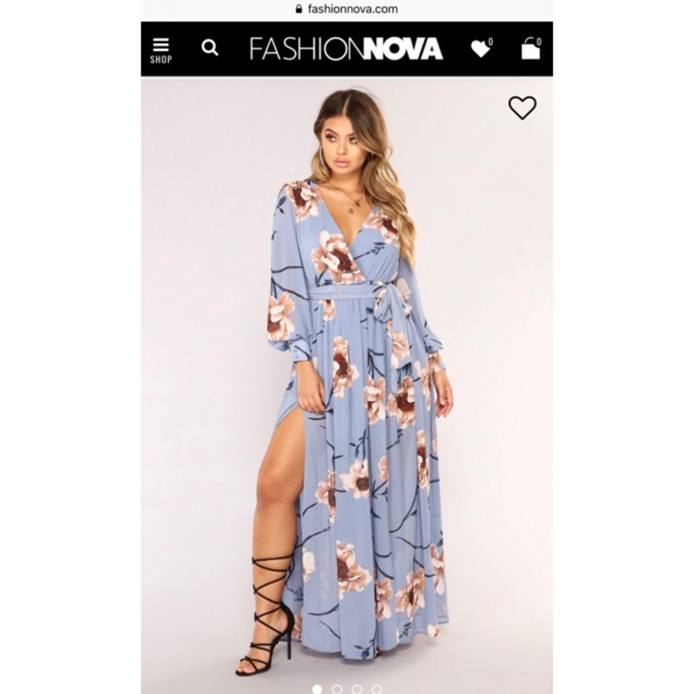 Park Avenue Maxi Dress - Light Blue